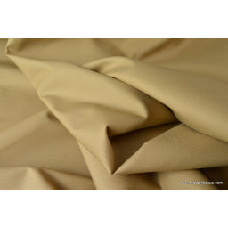 Tissu gabardine imperméable polyester coton sable x50cm