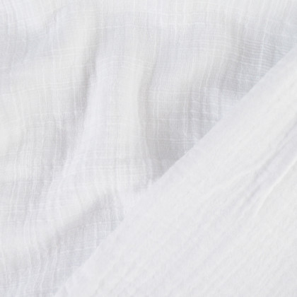 Double gaze Slub effet lin coloris Blanc - oeko tex
