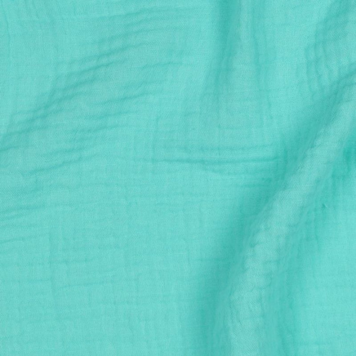Tissu Double gaze Bio - Menthe poivrée