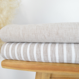 1 coupon de 1m15 -Tissu fluide polyester aspect Lin - Beige