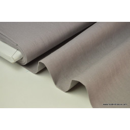 Tissu Lin lavé gris pour confection x50cm