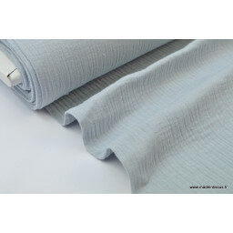 Double gaze coton Gris x50cm