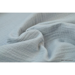Double gaze coton Gris x50cm
