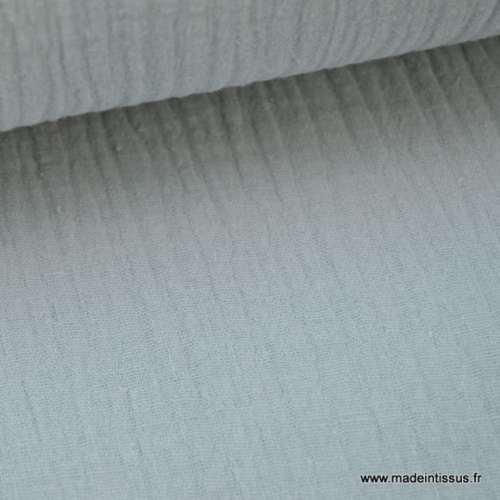 Double gaze coton Gris x50cm