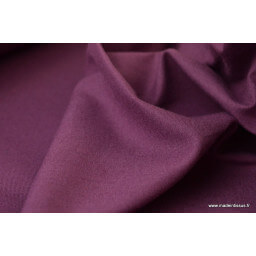 Tissu cretonne coton prune par 50cm