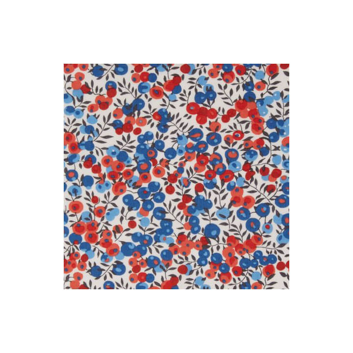 Tissu Liberty Wiltshire Rouge et Bleu
