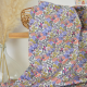 Tissu cretonne coton Seasons fleurs pêche et kaki - OEKO TEX