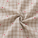 Tissu jacquard Ollon motif carreaux et coeurs - Ficelle