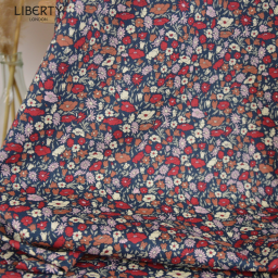 Tissu Liberty Tana Lawn - Petal and Daisy - Charbon