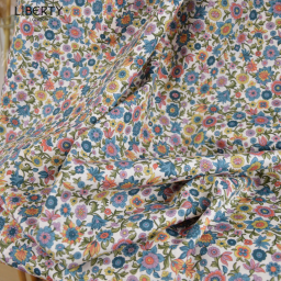 Tissu Liberty Tana Lawn - Ruth Marina Bleu et Kaki