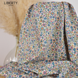 Tissu Liberty Tana Lawn - Ruth Marina Bleu et Kaki