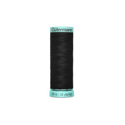 Cordonnet Fil de soie Gütermann 100 % soie – 30 m – Noir