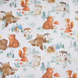 Tissu cretonne coton Marlow motif animaux – OEKO TEX