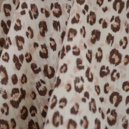 Tissu Double gaze Karli motif léopard doré - oeko tex