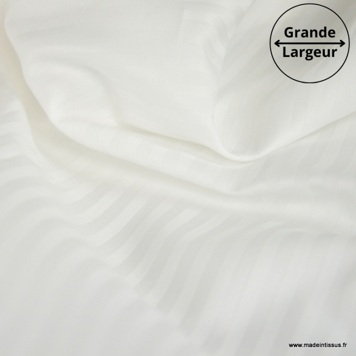 Tissu Satin à rayures 5mm pour draps en Grande Largeur - haut de gamme