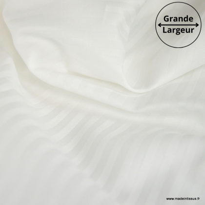 Tissu Satin à rayures 5mm pour draps en Grande Largeur - haut de gamme