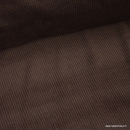 Tissu Velours cotelé coton coloris Chocolat - OEKO TEX