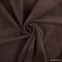 Tissu Velours cotelé coton coloris Chocolat - OEKO TEX