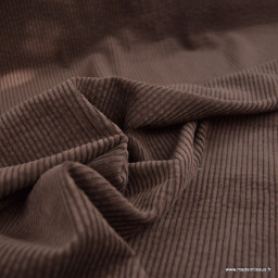 Tissu Velours cotelé 500 raies coloris Chocolat - OEKO TEX