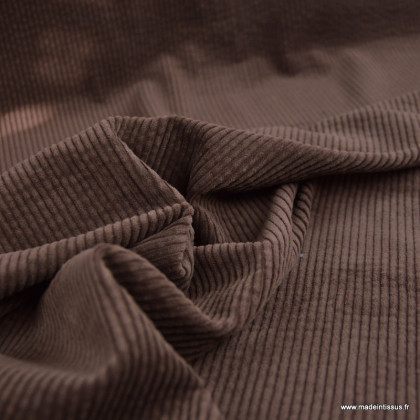 Tissu Velours cotelé 500 raies coloris Chocolat - OEKO TEX