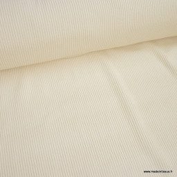Tissu Velours cotelé coton coloris Ecru - OEKO TEX