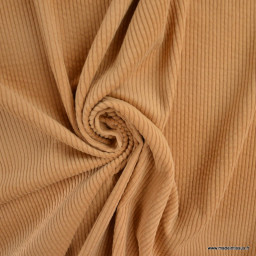 Tissu Velours côtelé coton coloris Camel - OEKO TEX