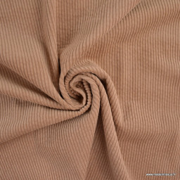 Tissu Velours côtelé coton coloris Caribou - OEKO TEX