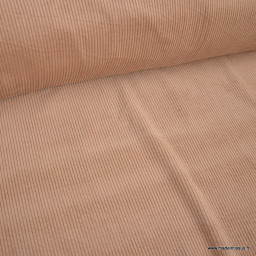 Tissu Velours côtelé coton coloris Caribou - OEKO TEX