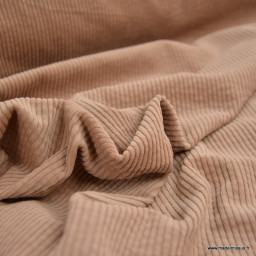 Tissu Velours côtelé coton coloris Caribou - OEKO TEX