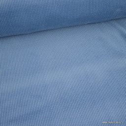 Tissu velours côtelé 500 raies coton bleu denim – OEKO-TEX