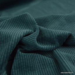 Tissu Velours côtelé coton coloris vert salicorne - OEKO TEX
