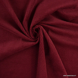 Tissu Velours côtelé coton coloris Bordeaux - OEKO TEX