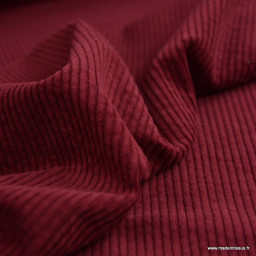 Tissu Velours côtelé coton coloris Bordeaux - OEKO TEX