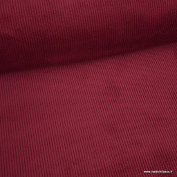 Tissu Velours côtelé coton coloris Bordeaux - OEKO TEX