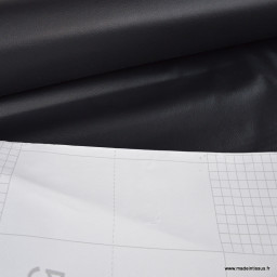 Simili cuir adhésif noir en largeur 140 cm