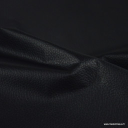Simili cuir adhésif noir en largeur 140 cm