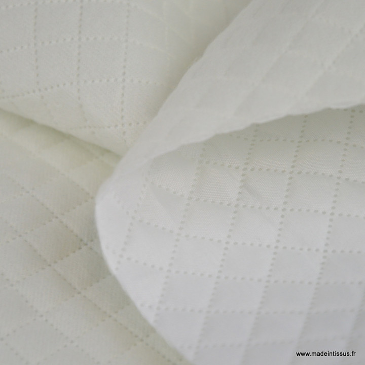 Tissu doublure matelassée acoustique et thermique – Écru