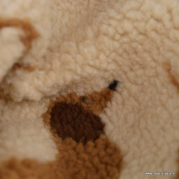 Tissu Fausse Fourrure Sherpa motif Teckels