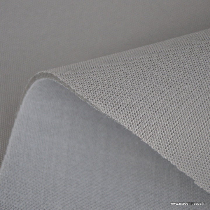 Tissu pour ciel de toit et sellerie automobile piqué lacost gris