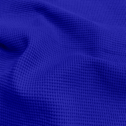 Tissu jersey nid d'abeille bleu Cobalt - oeko tex