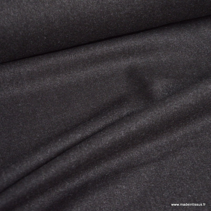 destockage tissu twill polyester viscose chocolat, 4.50m