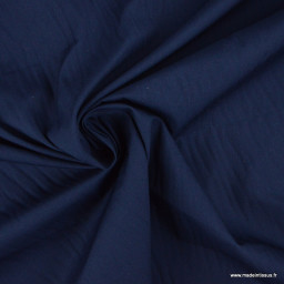 destockage Tissu polyester coton uni marine 8m