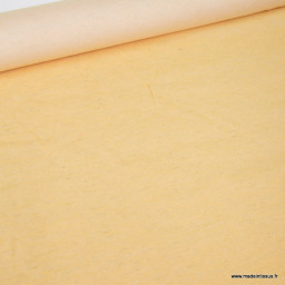destockage Tissu Sergé lourd coton lin naturel JAUNE 2.25m