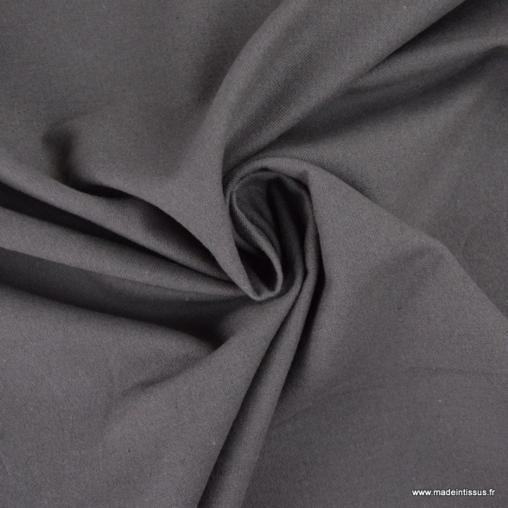 destockage Tissu flanelle coton taupe 5.50m