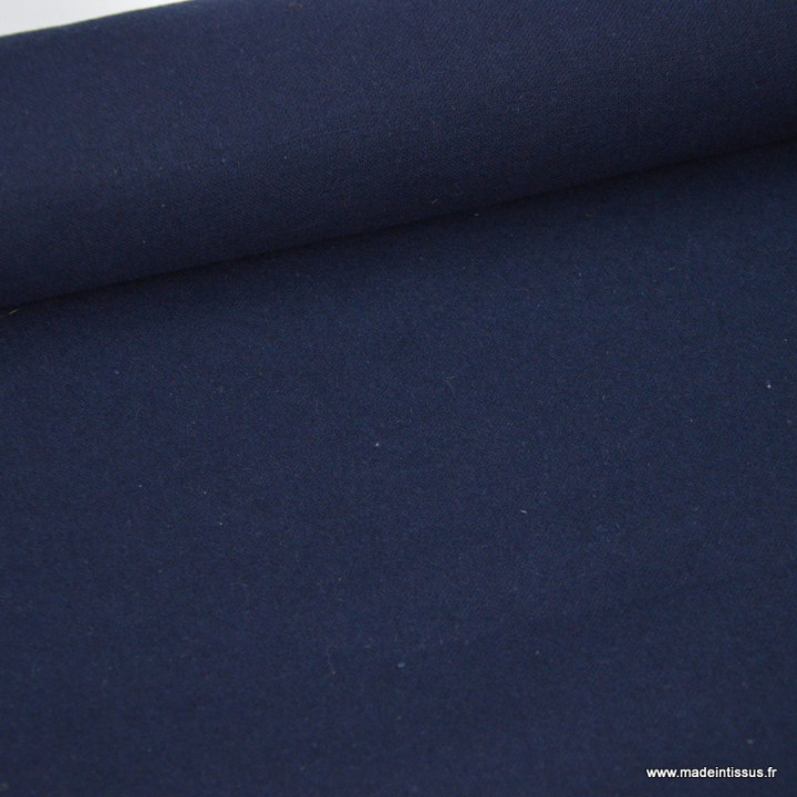 destockage Tissu flanelle coton marine 2.50m