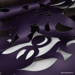 destockage panneau rideau découpe laser bi color violet/chocolat