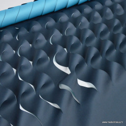 destockage panneau rideau découpe laser bi-color turquoise/anthracite
