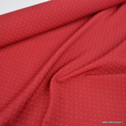 DESTOCKAGE tissu jacquard ameublement rouge 4.75m