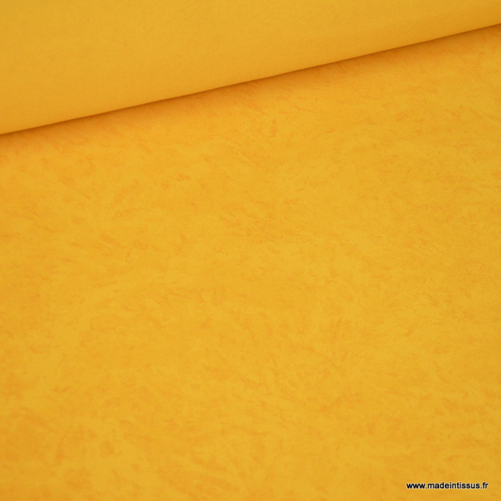 DESTOCKAGE coupon tissu faux uni moutarde pour nappe et décoration 9M
