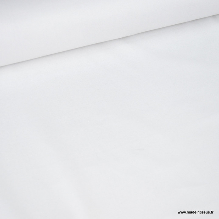 DESTOCKAGE rouleau tissu polyester coton blanc, 18m